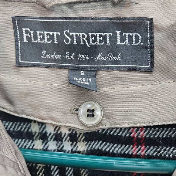 Fleet Street Ltd Womens Black Coat Lined full zip Front With Pockets Size S - Picture 3 of 6